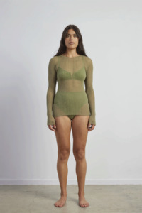 Standard Issue Cotton Tulle Top - Khaki