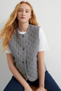 Kowtow Quilter Vest - Landscape Check