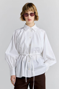 Tops Shirts: Karen Walker Gale Force Shirt - White