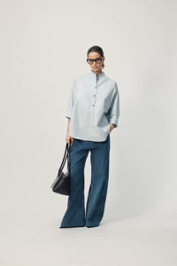 Tops Shirts: Gregory Carmen Shirt - Ice Blue