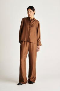 Tops Shirts: Jac + Jack Linc Shirt - Tabac