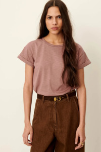 Tees Singlets: Sessun Albano T-shirt - Marble Rose