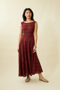 Penny Sage Cleo Dress - Dahila Tartan