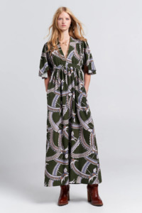 Dresses Nz: Karen Walker Jamboree Dress - Multi Olive