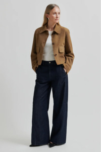 Second Female Noomi Suede Jacket - Silver Mink