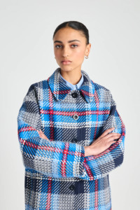 Twenty Seven Names 13th Floor Jacket - Navy Plaid