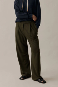 Pants: Longform Women's Wide Leg Merino Pant - Deep Forest