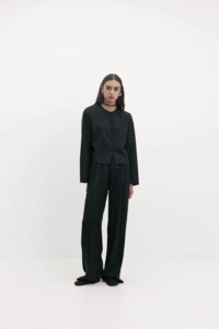 Pants: Harris Tapper Irving Trouser Jacquard Satin - Black