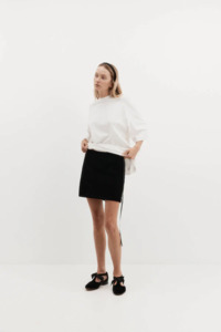 Womens Skirts Shorts: Harris Tapper Romi Skirt - Black Velvet