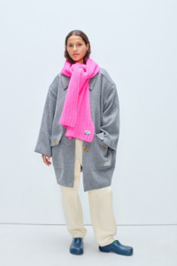 American Vintage Vitow Scarf - Fluro Pink Melange