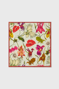 Accessories: Silk Laundry Cotton Silk Scarf - Wonderland