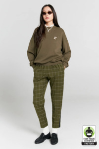 Karen Walker: Karen Walker Runaway Girl Organic Cotton Crewneck - Hunter Green