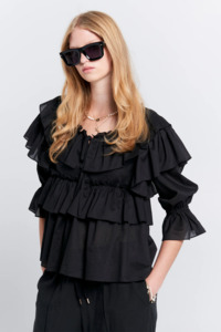 Karen Walker Whisper Top - Black