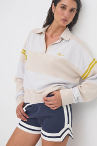 Jumpers: Nagnata Organic Ivy Crop Polo - Vanilla