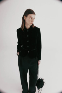 Harris Tapper Bardot Blazer - Black Velvet