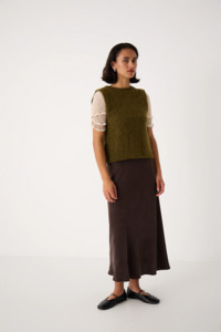 Knitwear Collection: Francie Picnic Vest - Moss