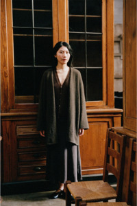 Knitwear Collection: Francie Cocoon Coat - Truffle