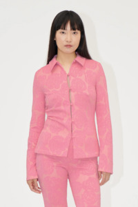 Stine Goya Long Sleeve Tailored Shirt - Rose Relief