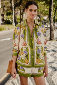 Farm Rio Tropical Scarf Sand Shirt