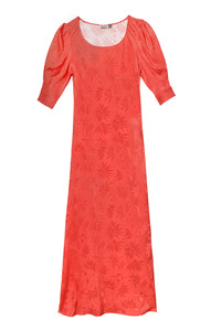 Dresses Nz: Rixo Oleander Dress - Daisy Jacquard Cayenne