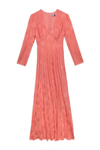 Rixo Tabetha Dress - Daisy Jacquard Coral
