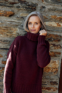 Knitwear Collection: Perriam Connie Polo - Pinot Noir