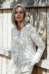 Perriam Classic Cardigan - Milk