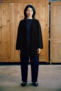 Knitwear Collection: Francie Cocoon Coat - Black