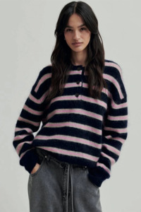 Knitwear Collection: Second Female Noela Knit LS - Carbon
