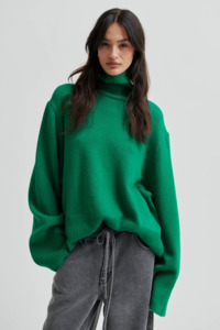Second Female Alpha Knit T-Neck - Lush Meadow