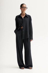 Tops Shirts: Elka Collective Miller Longsleeve Shirt - Midnight Ink