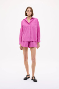 LMND Chiara Long Sleeve Shirt - Fuchsia