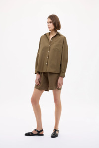 LMND Chiara Long Sleeve Shirt - Dark Olive
