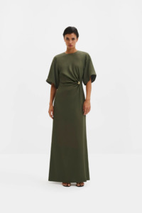 Dresses Nz: Malina Zilla Maxi Dress - Dusty Olive