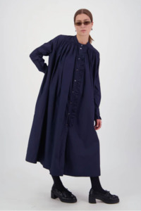 Daylight Moon Into The Cosomos Dress - Navy Cotton