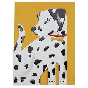 Gifts: Raspberry Blossom - Dalmation Die Cut Card