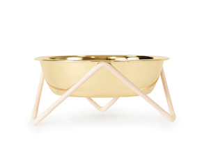Luxe Meow Cat (or Mini Woof Dog) Bowl - Blush/Gold