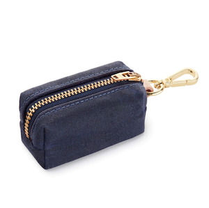 Ocean Waxed Canvas Waste Bag Dispenser - Navy Zip