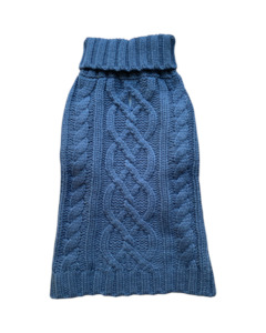 Jumpers Dog: Wool Sweater - Boathouse Blue