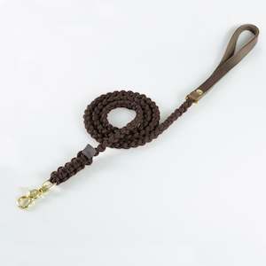 Molly And Stitch: Touch of Leather Leash - Chocolate