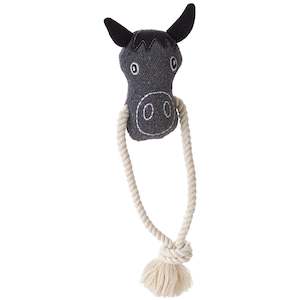 Nebraska Horse with Rope Handle Dog Toy