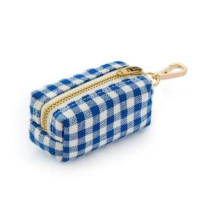 Walk: Lake Blue Gingham Waste Bag Holder