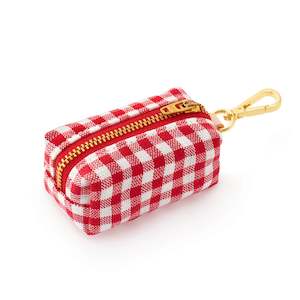 Red Gingham Waste Bag Holder”