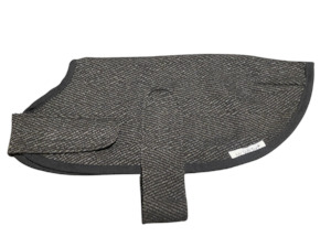 Wear: Black and Grey Herringbone Unlined Walking Coat