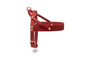 Harnesses Dog: Butter Leather Harness - Chili Red