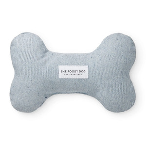 Organic Eco Friendly Toys Dog: Upcycled Denim Squeaky Bone Dog Toy