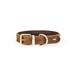 Collars Dog: Oxford Leather Dog Collar - Brown