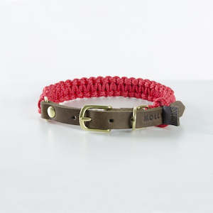 Leather Collars Dog: Touch of Leather Dog Collar - Lipstick