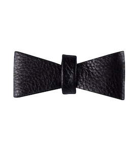 Leather Bow Tie - Dark Night