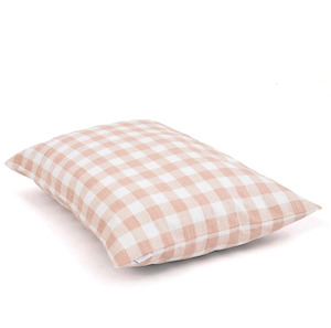 PRE-ORDER - Blush Pink Gingham Check Dog Bed Cover
